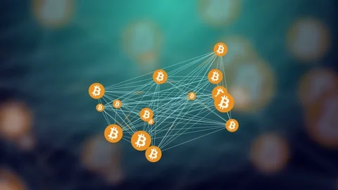 Bitcoin Network Stock Footage 133107645