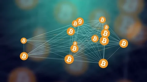 Bitcoin Network Stock Footage 133107646