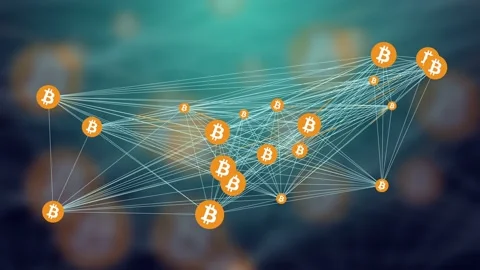 Bitcoin Network Stock Footage 133107672