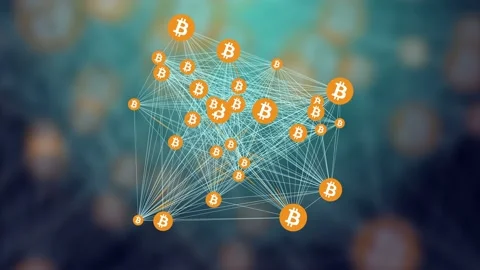 Bitcoin Network Stock Footage 133107691