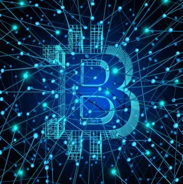 Bitcoin Network Stock Illustration