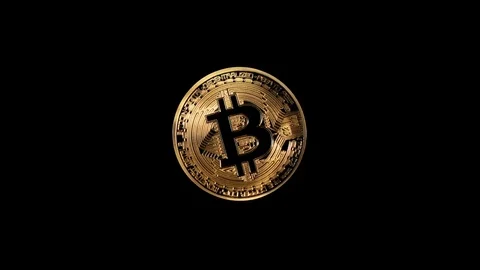 Bitcoin the new digital internet crypto currency, animation logo btc coin Stock Footage 80556882