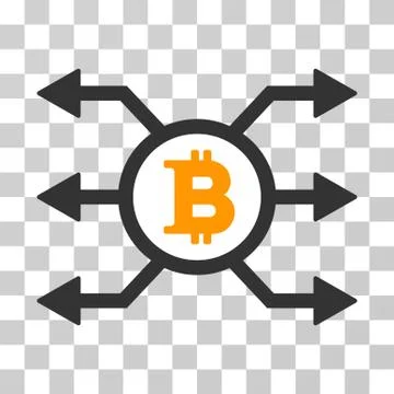 Bitcoin Node Cashout Vector Icon Stock Illustration