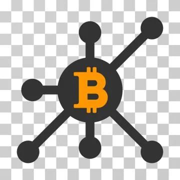 Bitcoin Node Vector Icon Stock Illustration