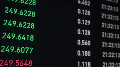 Bitcoin numbers display 04 库存影片 151396102