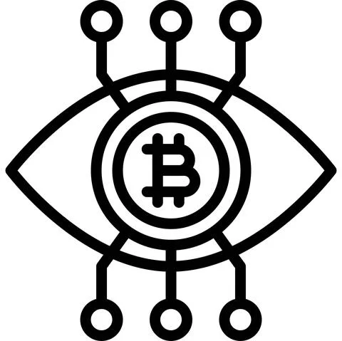 Bitcoin obsession icon, Cryptocurrency related vector Stock Illustration