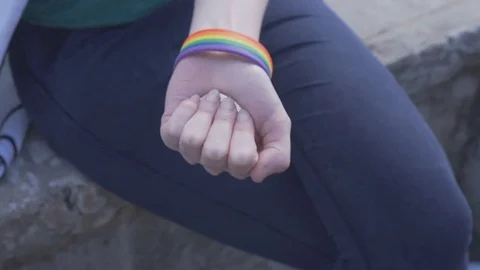 Bitcoin in the palm Video stock 77230805