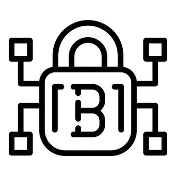 Bitcoin payment icon outline vector. Digital bank currency Stock Illustration