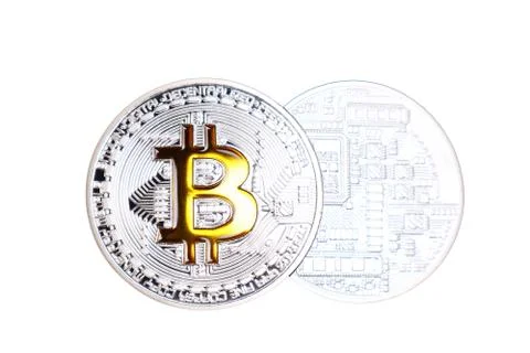 Bitcoin Physical isolated on white background. Stock Illustration