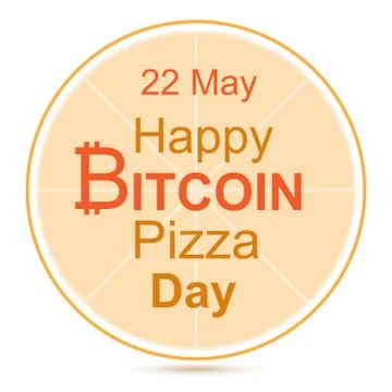 Bitcoin Pizza day Stock Illustration