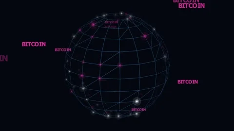 Bitcoin Plexus Globe Vídeos de archivo 342990576