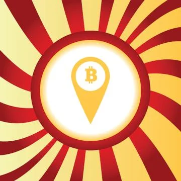 Bitcoin pointer abstract icon イラスト素材