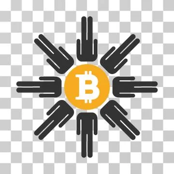 Bitcoin Pool Users Vector Icon Illustrazione stock
