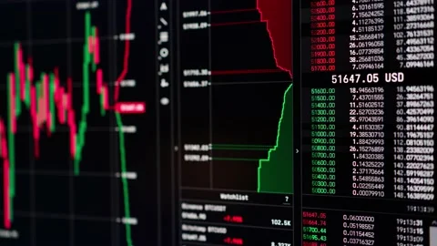Bitcoin price chart timelapse Stock Footage 151048135