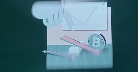Bitcoin Price fluctuations up and down Video stock 310844997