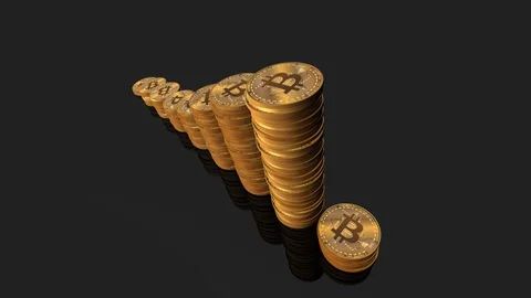 Bitcoin price increase and decrease animation 库存影片 92290097