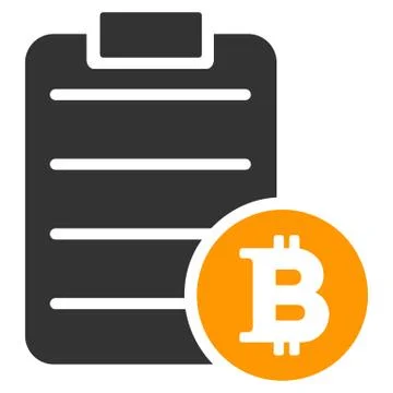 Bitcoin Price List Flat Icon Ilustração Stock