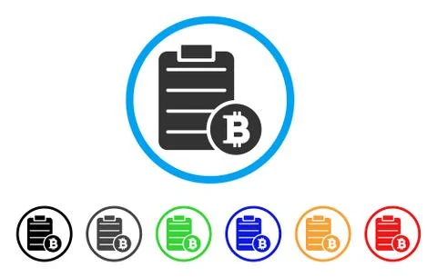 Bitcoin Price List Rounded Icon Ilustração Stock