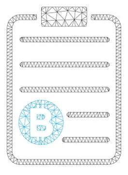 Bitcoin Price List Vector Mesh 2D Model Stock Illustration