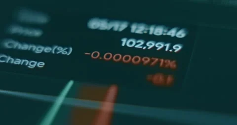 Bitcoin price overview live data and chart Stock Footage 310803858