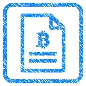 Bitcoin Price Page Framed Stamp Ilustração Stock