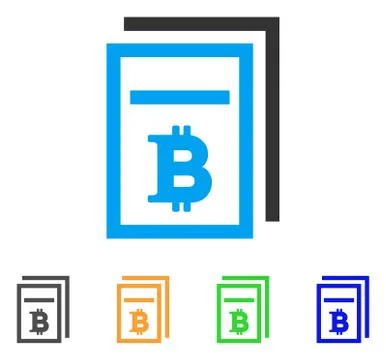 Bitcoin Price Pages Vector Icon Ilustração Stock