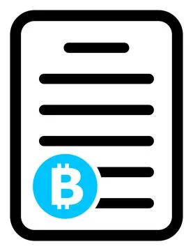 Bitcoin Pricelist Flat Icon Vector Stock Illustration