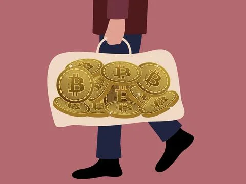 Bitcoin profit Stock-Illustration