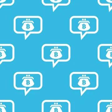 Bitcoin purse message pattern Illustrazione stock