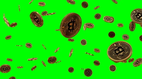 Bitcoin rain 4K black final Stock Footage 59530559