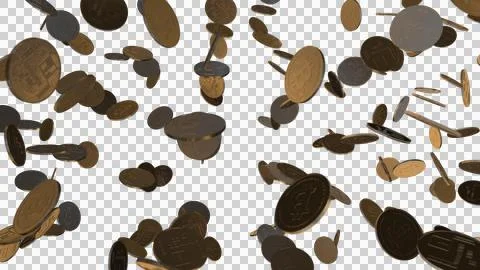 Bitcoin rain Stock Illustration