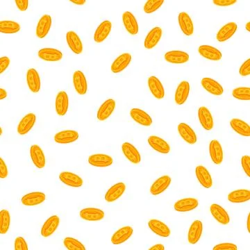 Bitcoin rain pattern. Profit is crypto currency background. Virtual money tex Stock Illustration