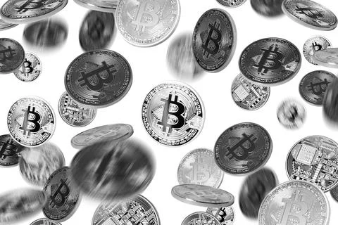 Bitcoin rain Stock Photos