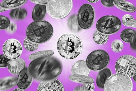 Bitcoin rain Stock Photos