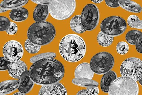 Bitcoin rain Stock Photos