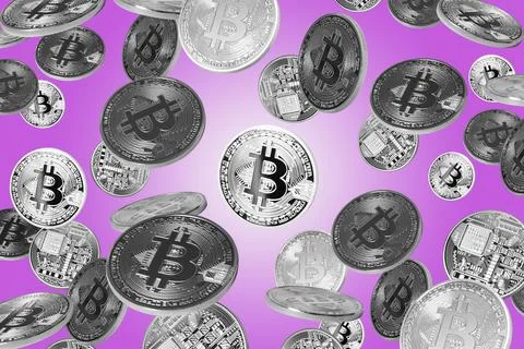 Bitcoin rain Stock Photos
