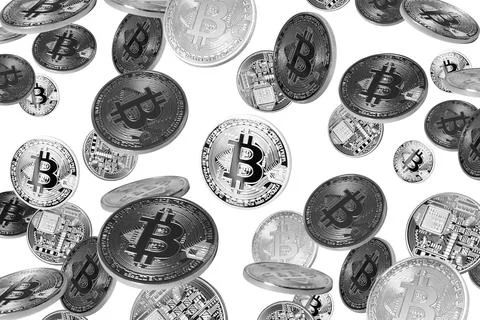 Bitcoin rain Stock Photos