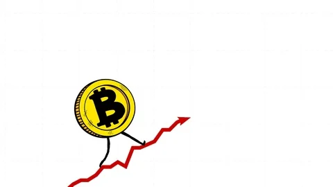 Bitcoin rate goes up and down – ready zoom version Stock Footage 127529083