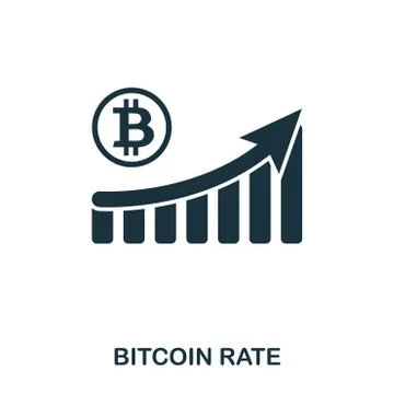 Bitcoin Rate Increase Graphic icon. Mobile apps, printing and more usage. Simple Stock-Illustration