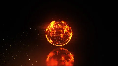 Bitcoin is reborn from the fire Stock Footage 152961529