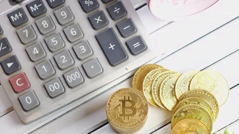 Bitcoin Replica Stock Footage 102888272