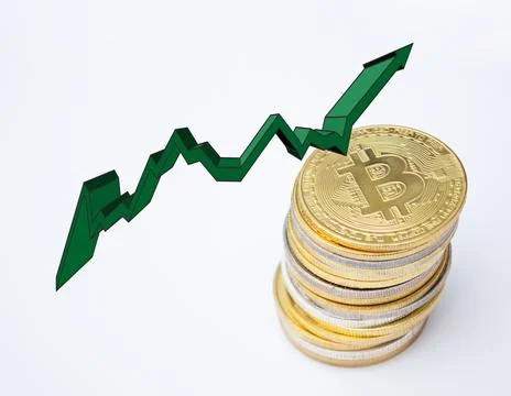 Bitcoin rise Stock Photos