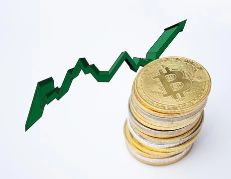 Bitcoin rise Stock Photos