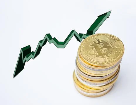 Bitcoin rise Stock Photos