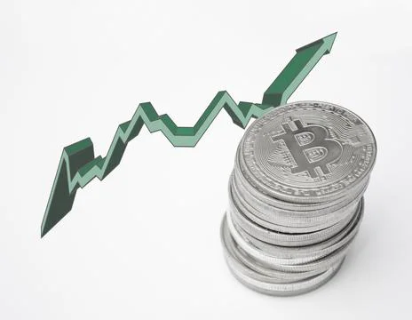 Bitcoin rise Stock Photos
