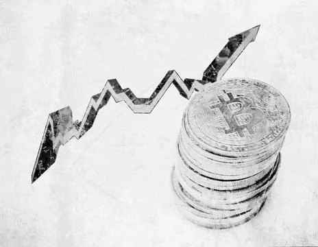 Bitcoin rise Stock Photos