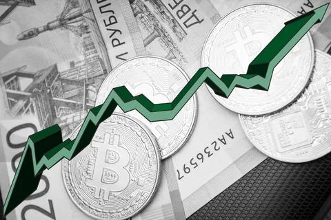 Bitcoin rise Stock Photos