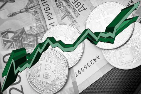 Bitcoin rise Stock Photos