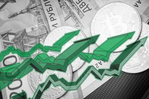 Bitcoin rise Stock Photos