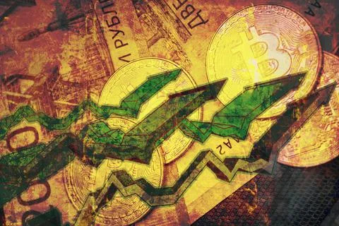 Bitcoin rise Stock Photos